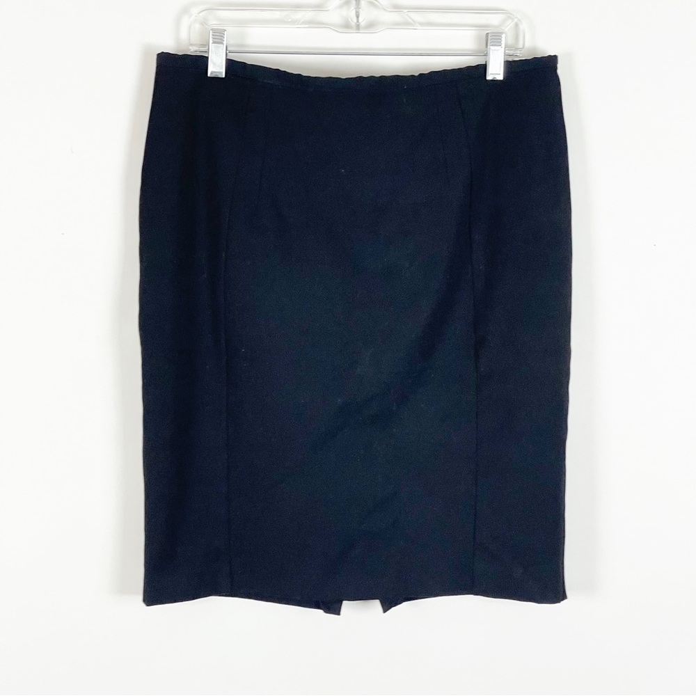 Express Women’s Black Lined Pencil Skirt Machine Washable Zipper Size 14